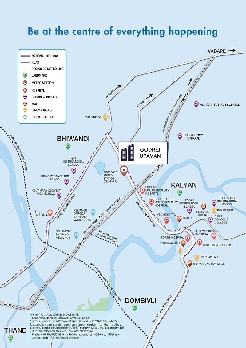 Godrej Launch Mumbai Location Map - High-speed Transit Accessibility of Godrej Upvan